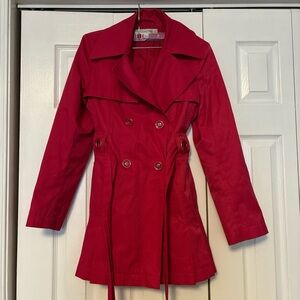 Via Spiga Vibrant Hot Pink Trench Coat